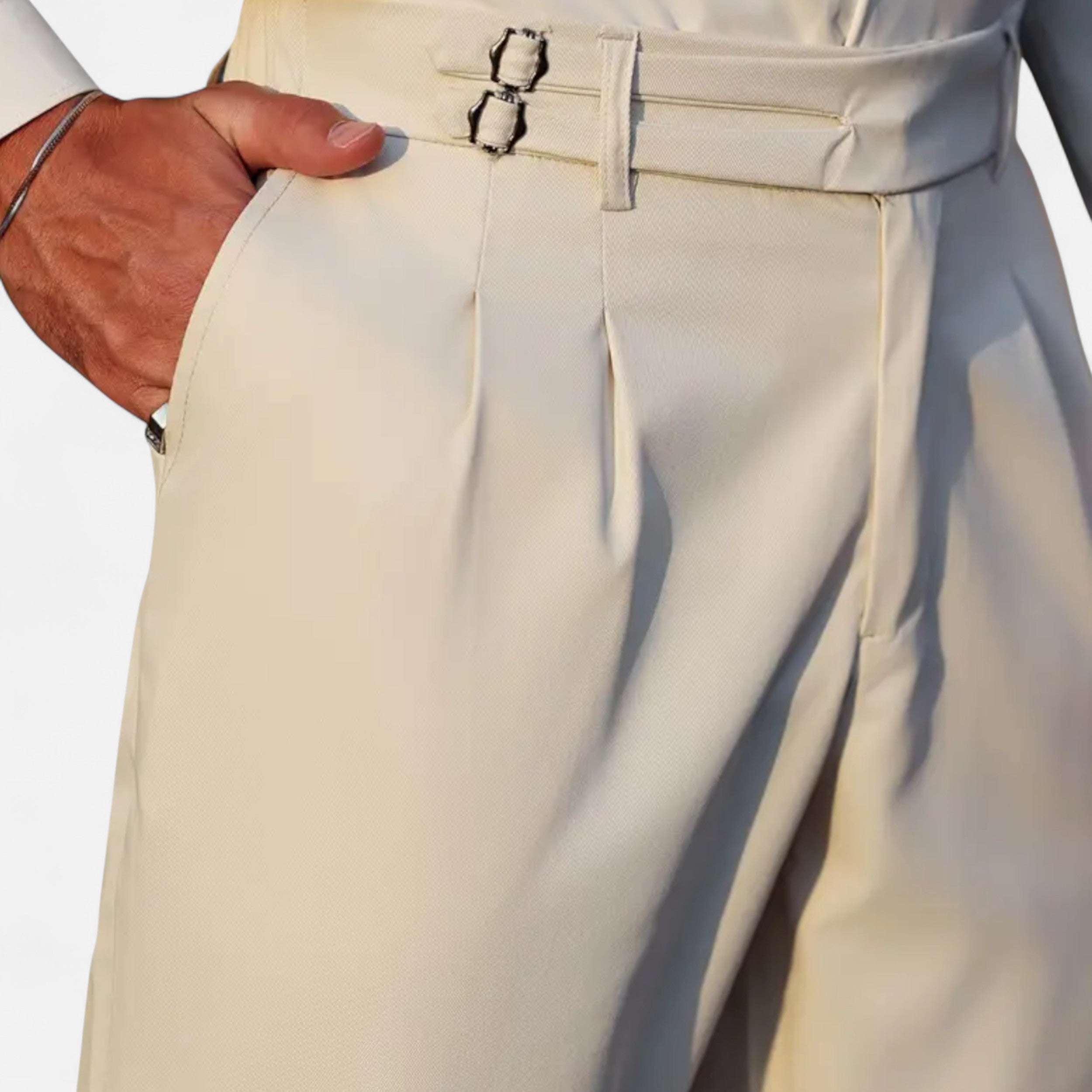 Men’s Relaxed-Fit Pants – Double-Button Classic