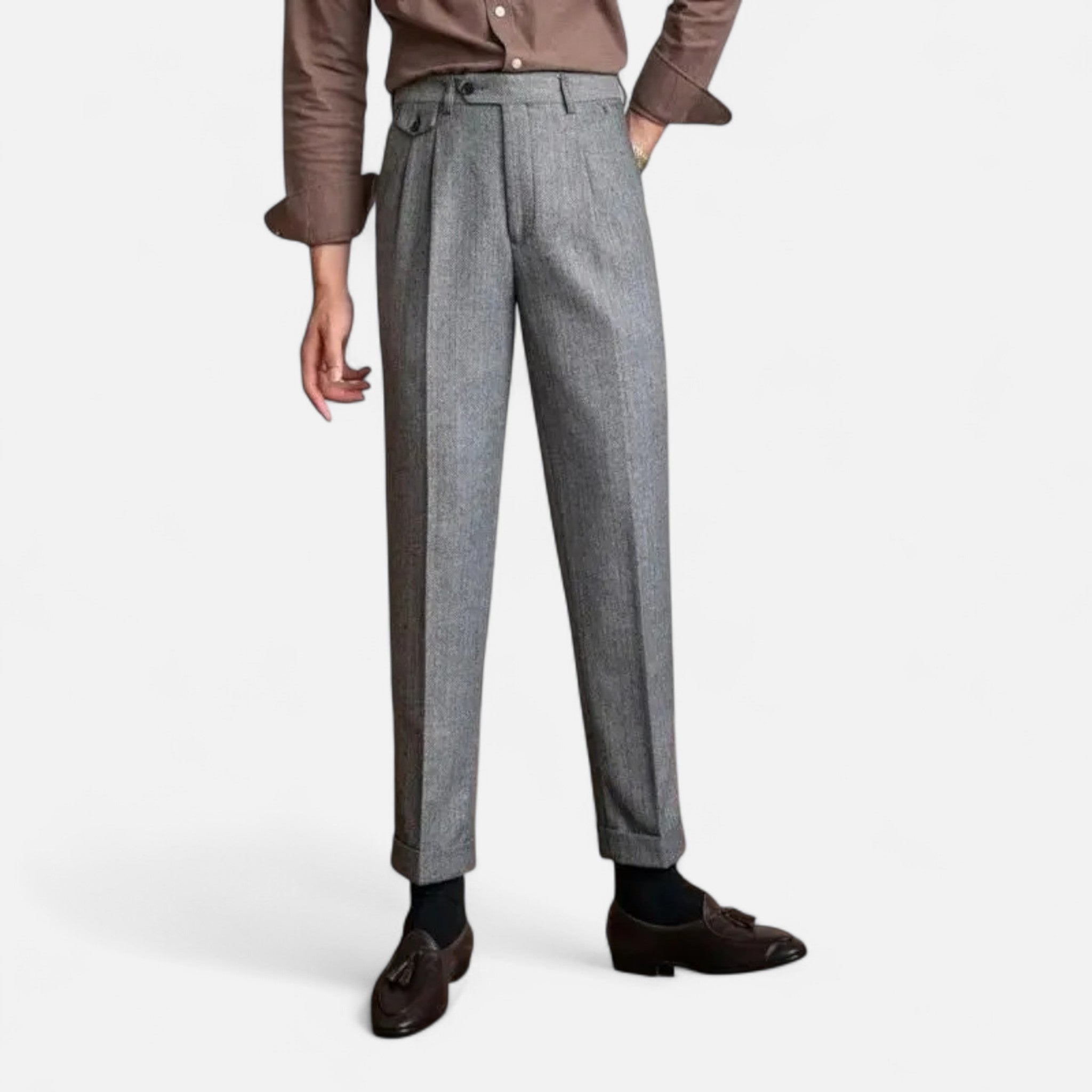 OldMoneyLook | Men’s Classic Wool Straight Pants