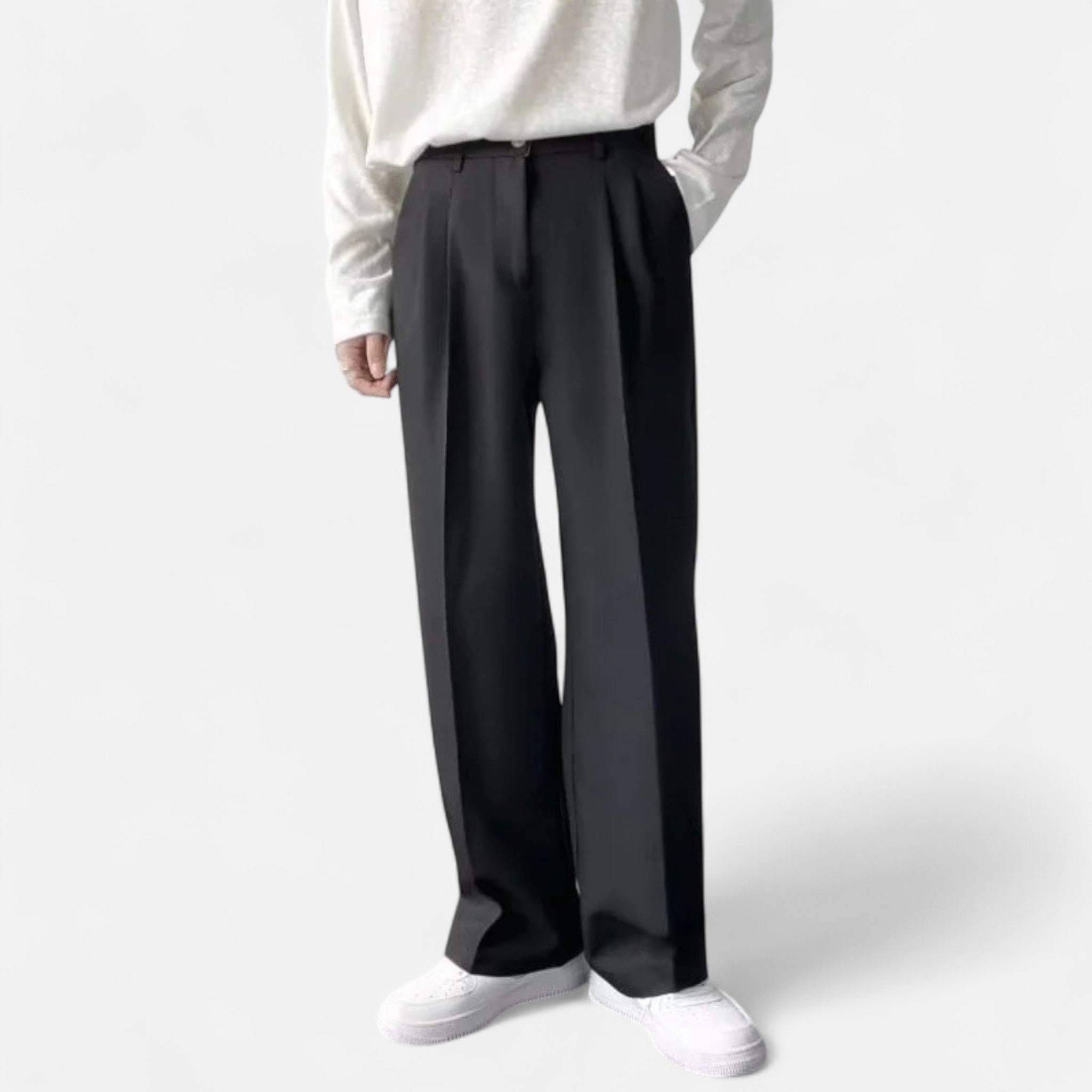 OldMoneyLook | Men’s Tailored Loose-Leg Trousers